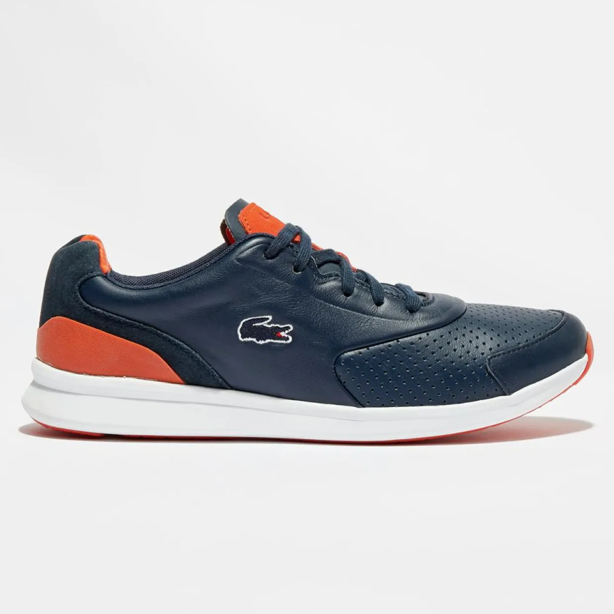 Homme Lacoste Baskets^Baskets en Cuir Ltr.01 317 1 bleu marine/rouge