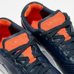 Homme Lacoste Baskets^Baskets en Cuir Ltr.01 317 1 bleu marine/rouge