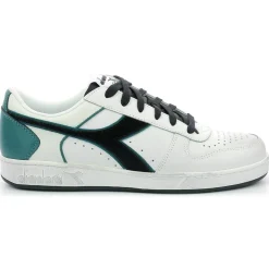 Baskets en Cuir Magic Bas Low I blanc/pacifique-Diadora Clearance