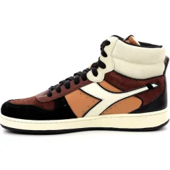 Homme Diadora Baskets^Baskets en Cuir Magic Baske Mi orange/marron