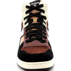 Homme Diadora Baskets^Baskets en Cuir Magic Baske Mi orange/marron