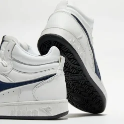 Homme Diadora Baskets^Baskets en Cuir Magic Icona bleu/noir