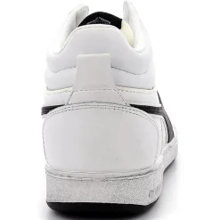 Homme Diadora Baskets^Baskets en Cuir Magic Icona blanc/noir