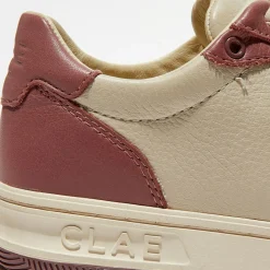 Baskets en Cuir Malone beige/rose-Clae Discount