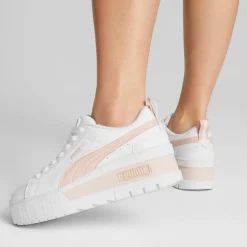 Femme Puma Baskets^Baskets en Cuir Mayze blanc/rose