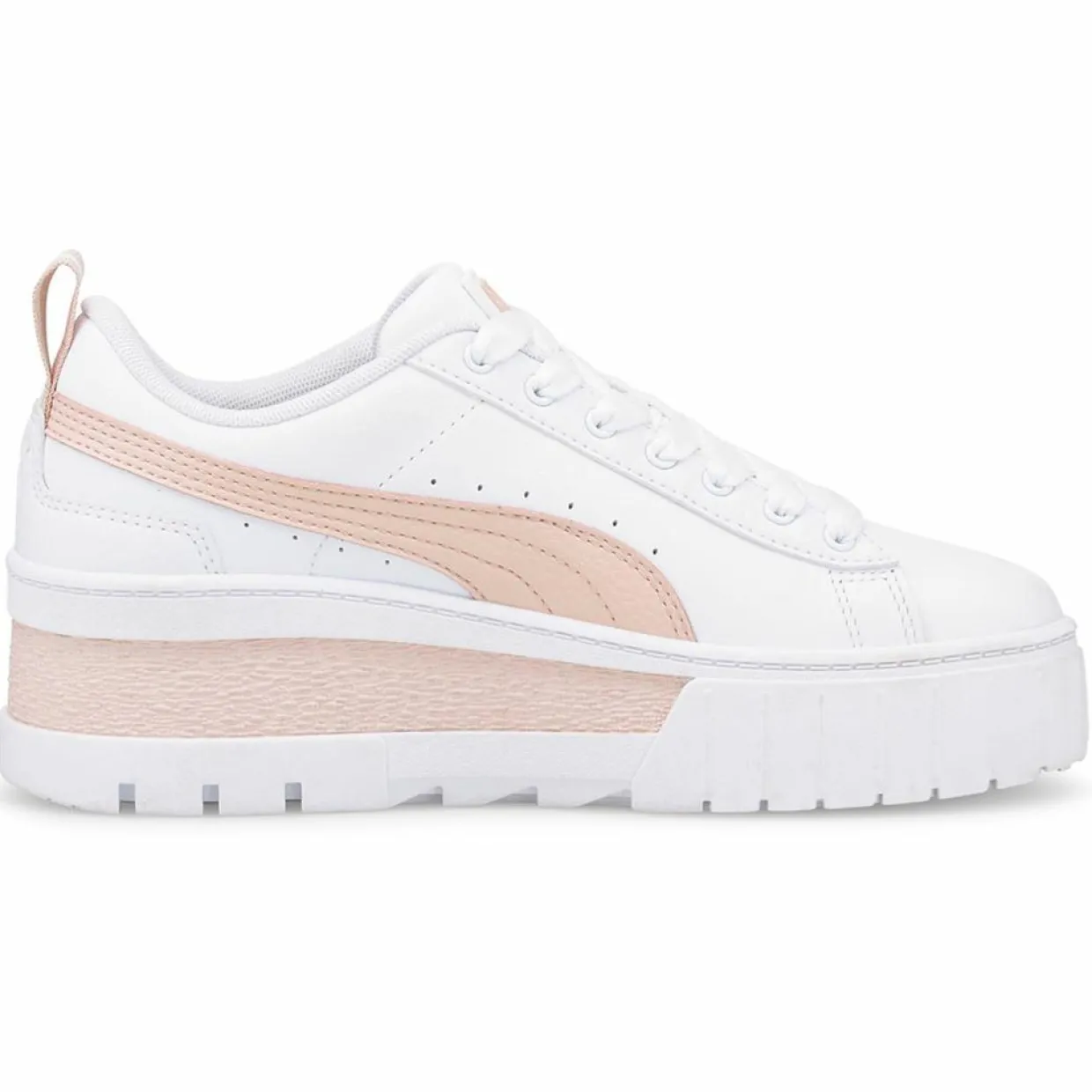 Femme Puma Baskets^Baskets en Cuir Mayze blanc/rose