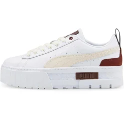 Baskets en Cuir Mayze Luxe blanc/bordeaux-Puma Discount