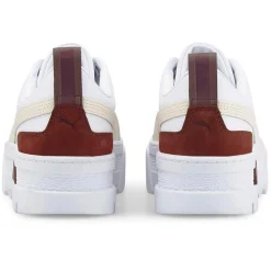 Baskets en Cuir Mayze Luxe blanc/bordeaux-Puma Discount