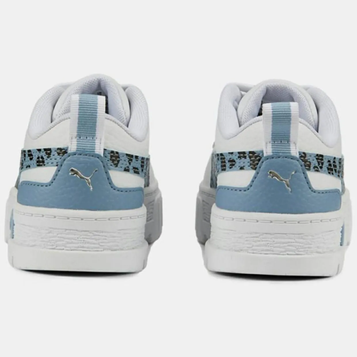 Enfant Puma Fille^Baskets en Cuir Mayze Wild blanc/bleu
