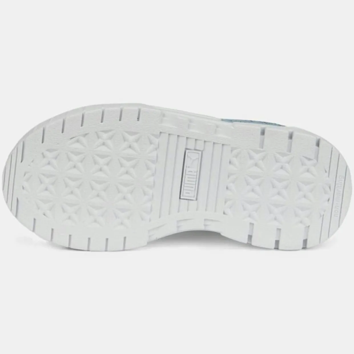 Enfant Puma Fille^Baskets en Cuir Mayze Wild blanc/bleu
