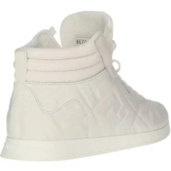 Baskets en Cuir montantes blanches-Fendi Outlet