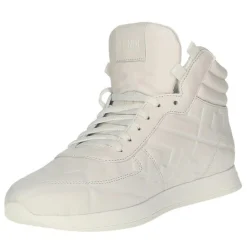 Baskets en Cuir montantes blanches-Fendi Outlet