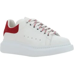 Femme Alexander McQueen Baskets^Baskets en Cuir Oversized blanc/rouge