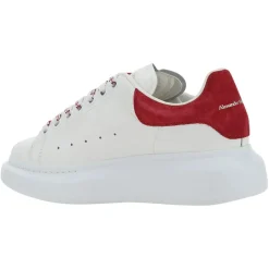 Femme Alexander McQueen Baskets^Baskets en Cuir Oversized blanc/rouge