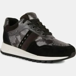 Femme Geox Baskets^Baskets en Cuir running Tabelya gris/noir