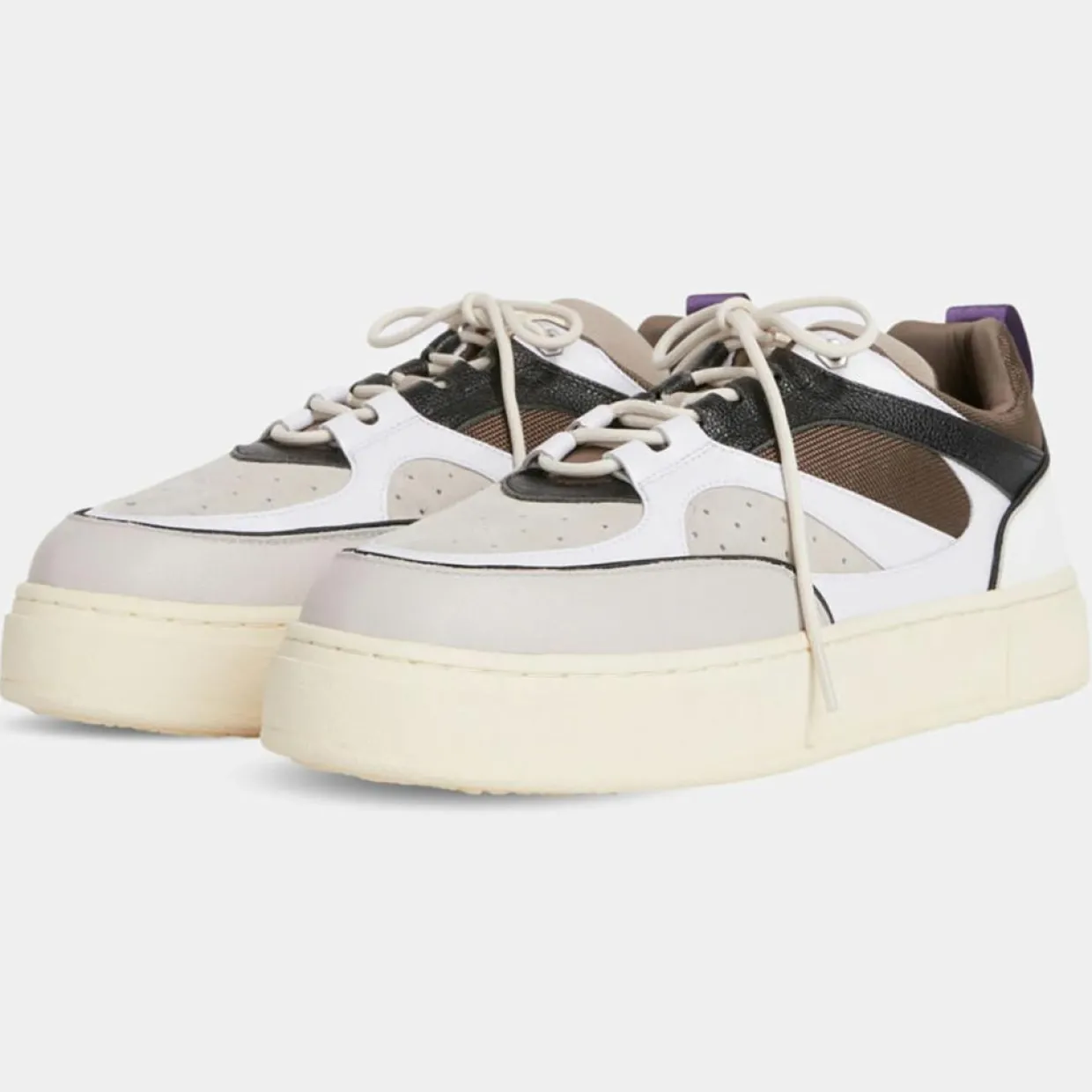 Baskets en Cuir Sidney blanc/marron-Eytys Sale