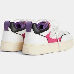 Homme Eytys Baskets^Baskets en Cuir Sidney blanc/rose