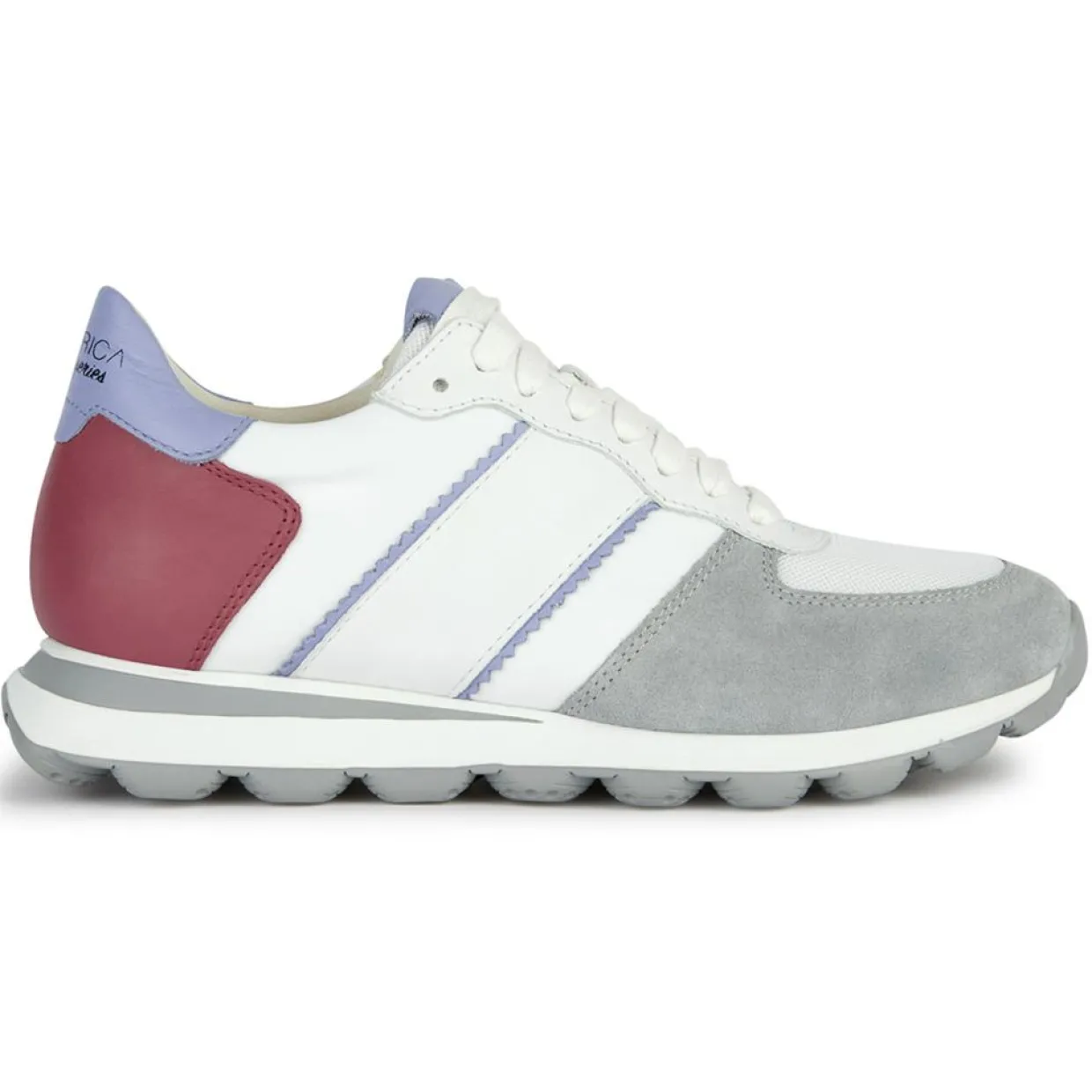 Baskets en Cuir Spherica blanc/cyclamen-Geox Outlet