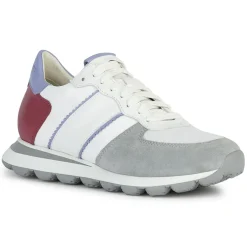Baskets en Cuir Spherica blanc/cyclamen-Geox Outlet