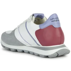 Baskets en Cuir Spherica blanc/cyclamen-Geox Outlet