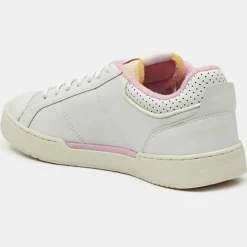 Baskets en Cuir Stadium blanc/rose-Le Coq Sportif Online