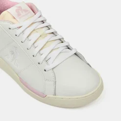 Baskets en Cuir Stadium blanc/rose-Le Coq Sportif Online