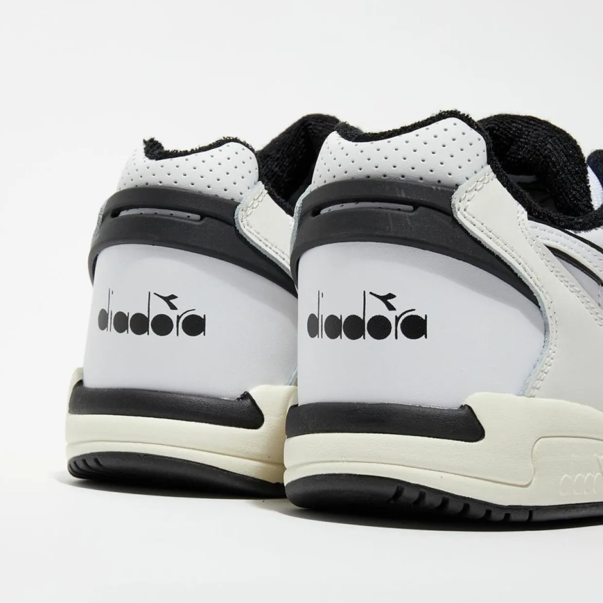 Baskets en Cuir Winner blanc/gris-Diadora Discount
