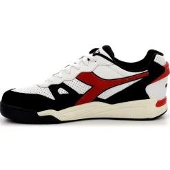 Homme Diadora Baskets^Baskets en Cuir Winner Sl noir/rouge/blanc
