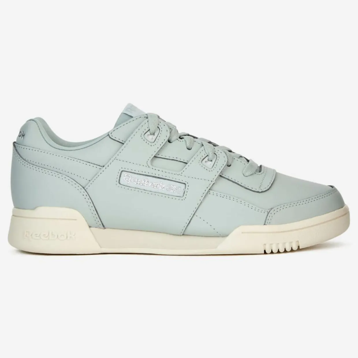 Baskets en Cuir Workout Logo céladon bleues-Reebok Outlet