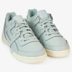 Baskets en Cuir Workout Logo céladon bleues-Reebok Outlet