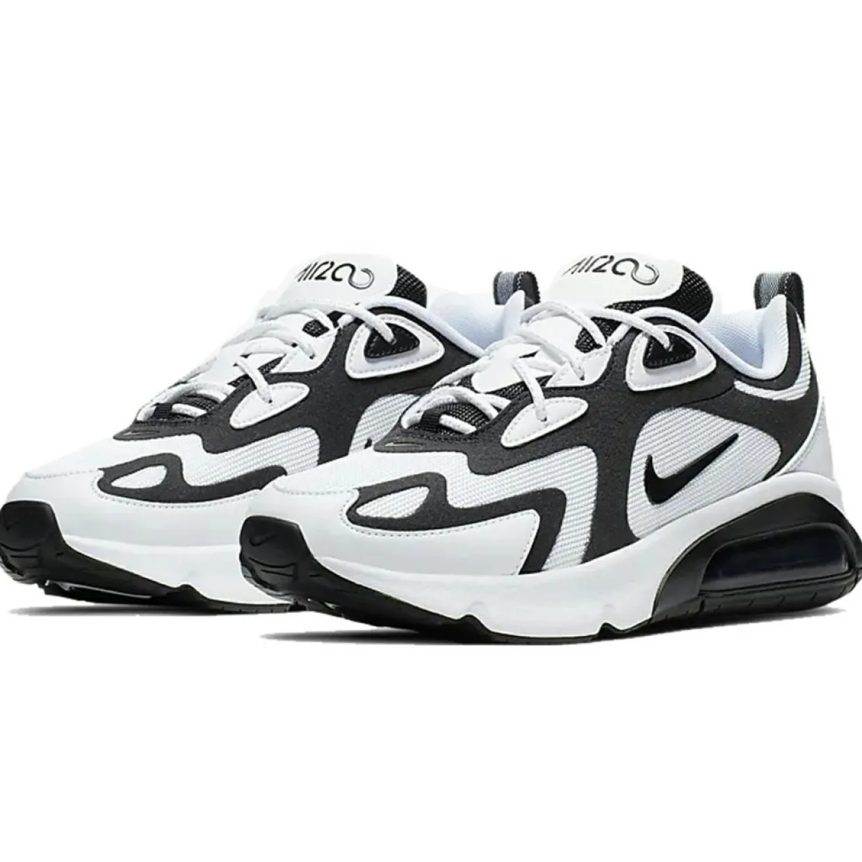 Homme Nike Baskets^Baskets en Tissu & Cuir Air Max 200 blanc/noir