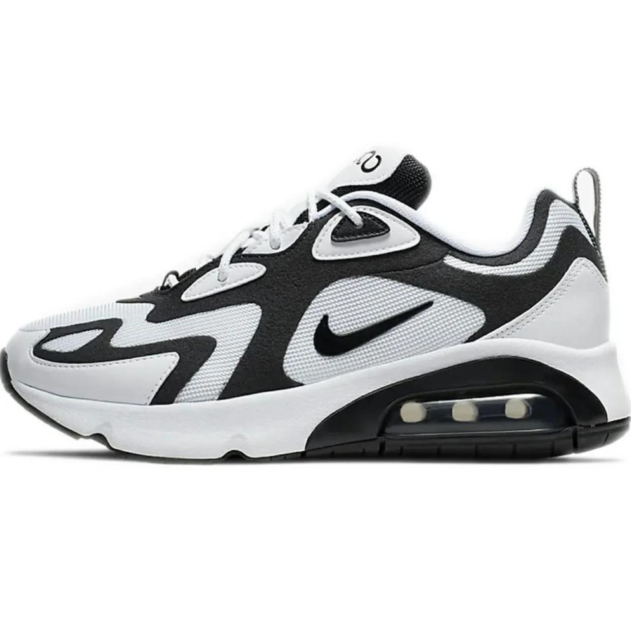 Homme Nike Baskets^Baskets en Tissu & Cuir Air Max 200 blanc/noir