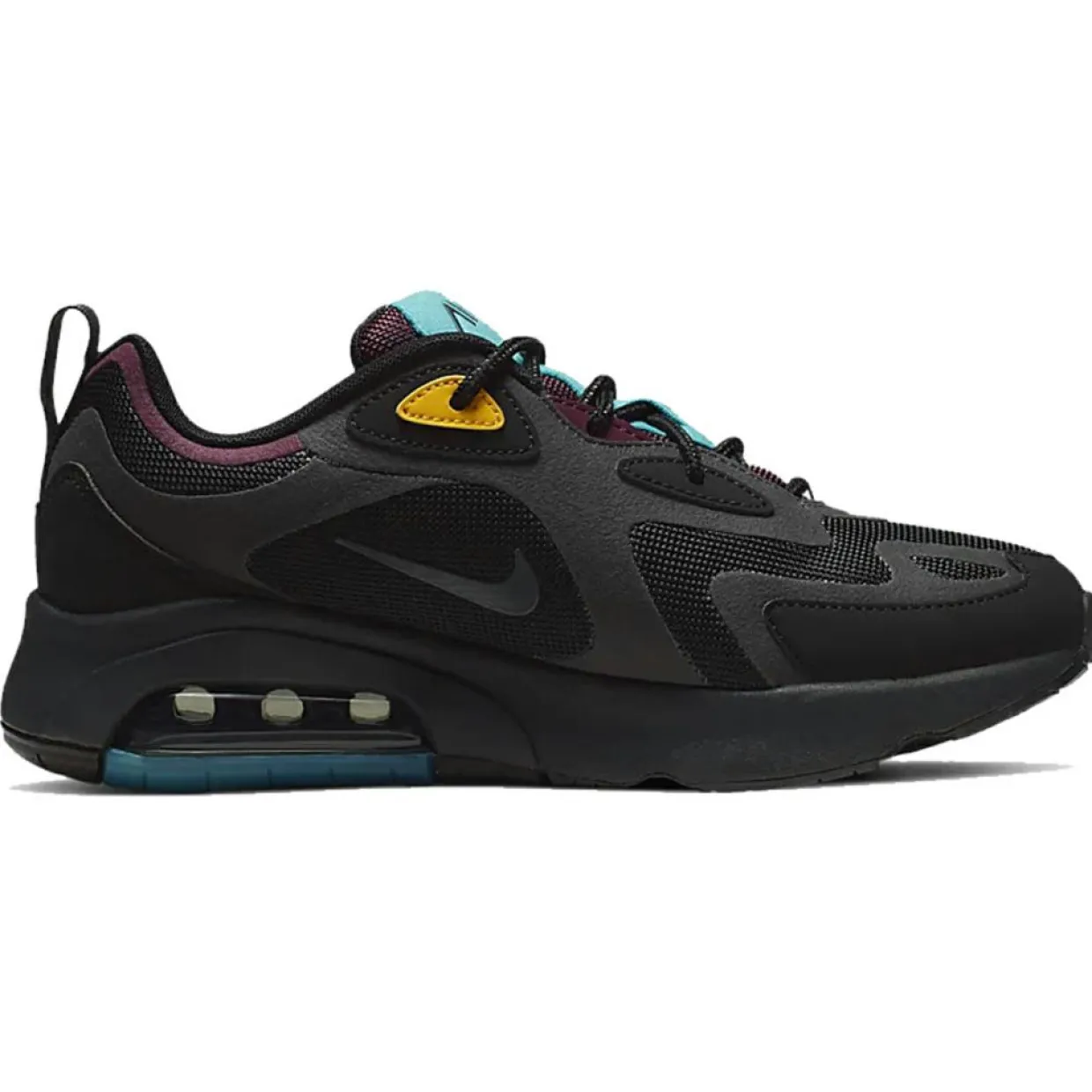 Homme Nike Baskets^Baskets en Tissu & Cuir Air Max 200 noir/bleu/bordeaux