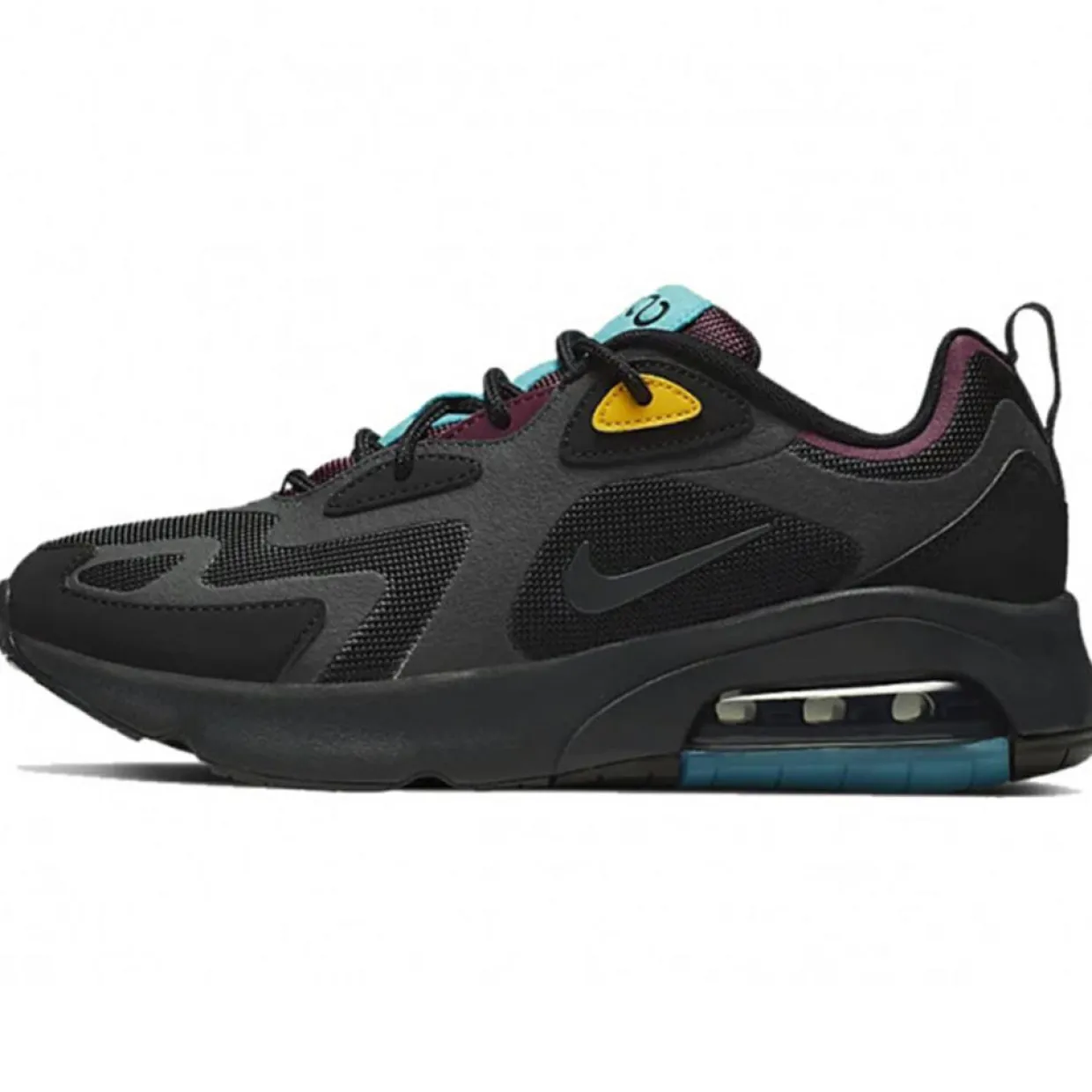 Homme Nike Baskets^Baskets en Tissu & Cuir Air Max 200 noir/bleu/bordeaux