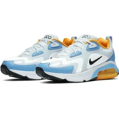 Homme Nike Baskets^Baskets en Tissu & Cuir Air Max 200 blanc/bleu/orange