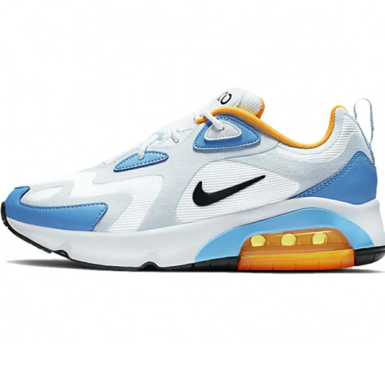 Homme Nike Baskets^Baskets en Tissu & Cuir Air Max 200 blanc/bleu/orange