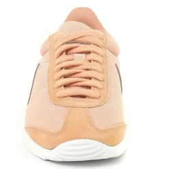 Baskets en Toile & Velours de Cuir Quartz rose/argenté-Le Coq Sportif Outlet