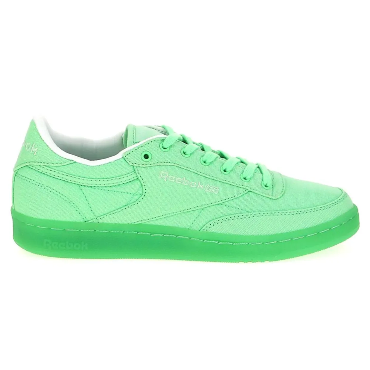 Femme Reebok Baskets^Baskets en Toile Club C 85 Canvas vertes