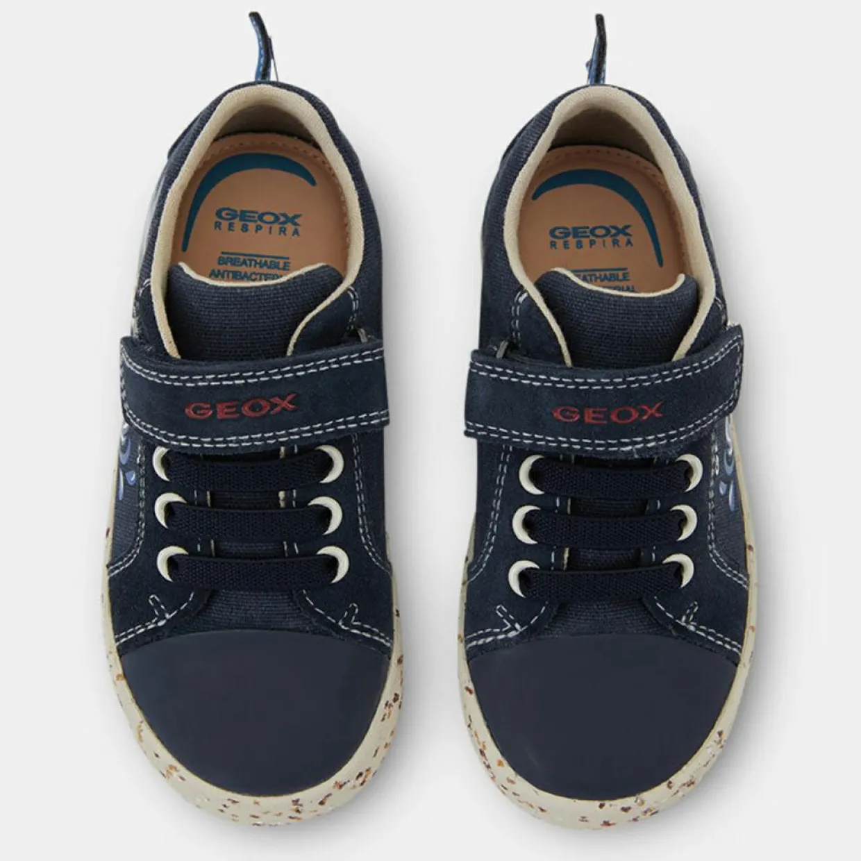 Enfant Geox Bébé^Baskets en Toile de coton Kilwi bleues
