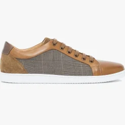 Homme Bocage Baskets^Baskets en Toile et Cuir Kizito cognac