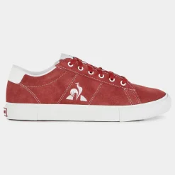Femme Le Coq Sportif Baskets^Baskets en Velours de Cuir Verdon Plus prune