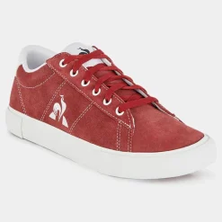 Femme Le Coq Sportif Baskets^Baskets en Velours de Cuir Verdon Plus prune