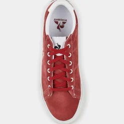 Femme Le Coq Sportif Baskets^Baskets en Velours de Cuir Verdon Plus prune