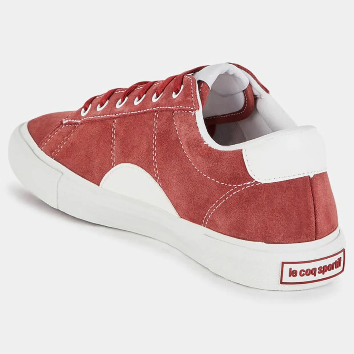 Femme Le Coq Sportif Baskets^Baskets en Velours de Cuir Verdon Plus prune