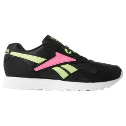 Baskets en Velours de Cuir & Mesh Rapide noir/vert/rose-Reebok