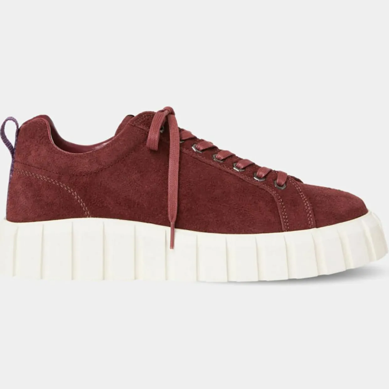 Femme Eytys Baskets^Baskets en Velours de Cuir Odessa bordeaux