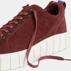 Femme Eytys Baskets^Baskets en Velours de Cuir Odessa bordeaux