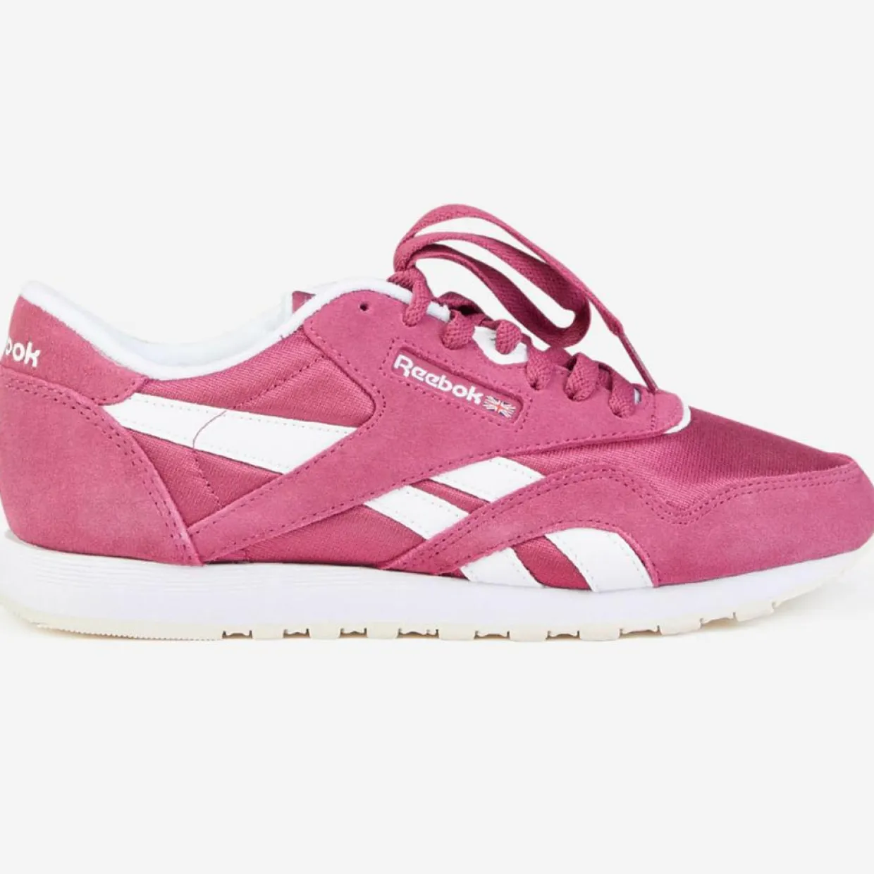 Baskets en Velours de Cuir & Mesh Cl Nylon Cn4018 rose foncé-Reebok New