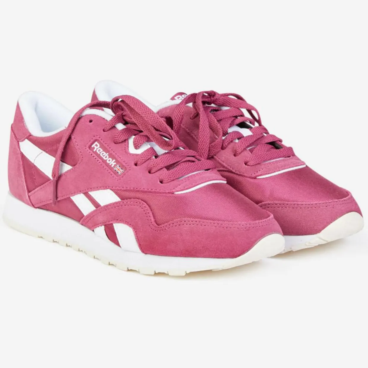 Baskets en Velours de Cuir & Mesh Cl Nylon Cn4018 rose foncé-Reebok New