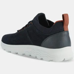 Baskets en Velours de Cuir Spherica bleu marine-Geox Sale
